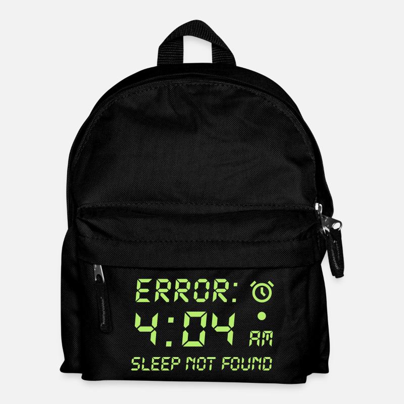 Error 404, sleep not found Programmierer Zocken - Kinder Rucksack - Schwarz