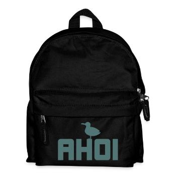 Ahoy Moewe harbor sea anchor beach vacation maritime - Kids' Backpack - black - Front