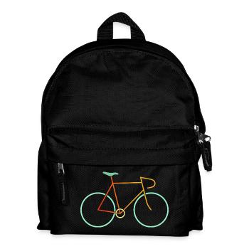 Racing bike colorful - Kids' Backpack - black - Front
