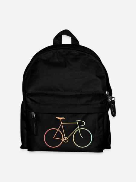 Racing bike colorful - Kids' Backpack - black