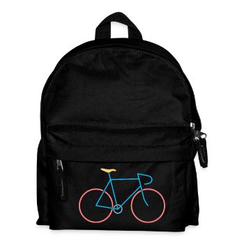 Racing bike red blue - Kids' Backpack - black - Front