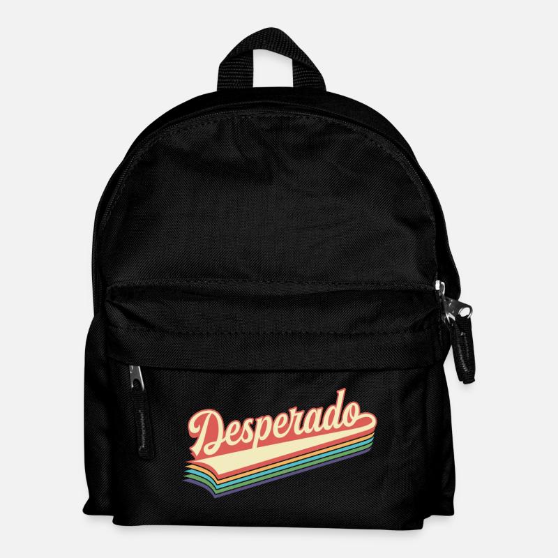 Desperado-Retro-Text - Kinder Rucksack - Schwarz