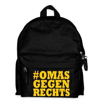omas gegen rechts - Kinder Rucksack - Schwarz - Vorne