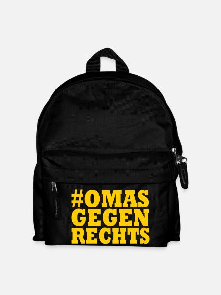 omas gegen rechts - Kinder Rucksack - Schwarz