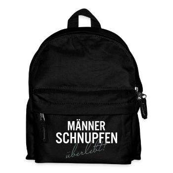 Männer Schnupfen überlebt - Kinder Rucksack - Schwarz - Vorne