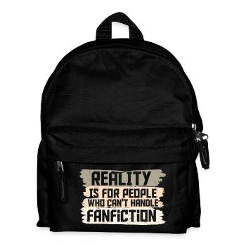 Reality and Fanfiction Mashup Design - Kids' Backpack - black - Front