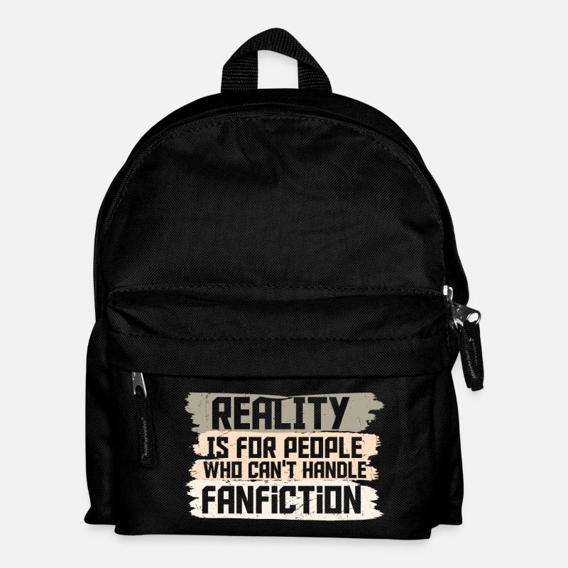 Reality and Fanfiction Mashup Design - Kinder Rucksack - Schwarz