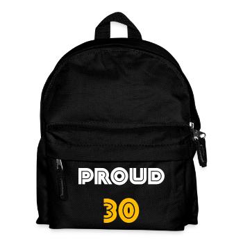 feiern, proud 30 - Kinder Rucksack - Schwarz - Vorne