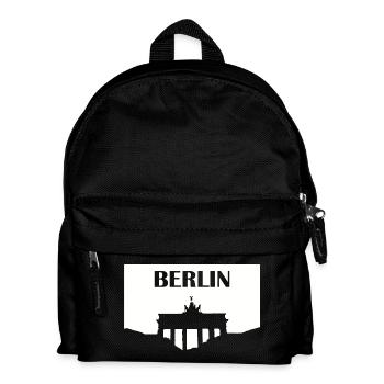 Berlin Brandenburg Gate white - Kids' Backpack - black - Front