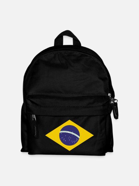 Brasilia Flag - Kinder Rucksack - Schwarz