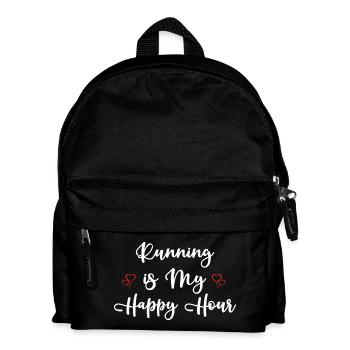 Running is My Happy Hour - Kids' Backpack - black - Front