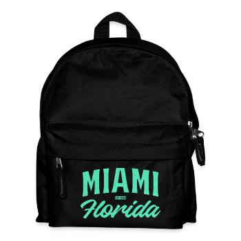 Miami Florida Teal Font - Kids' Backpack - black - Front
