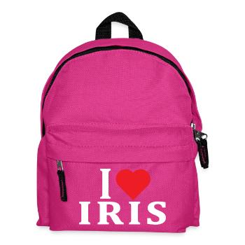 T-Shirt I love Iris T-Shirt Geschenkidee - Kinder Rucksack - Fuchsia - Vorne