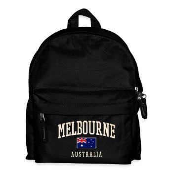 Melbourne Australia Design with Flag - Kids' Backpack - black - Front