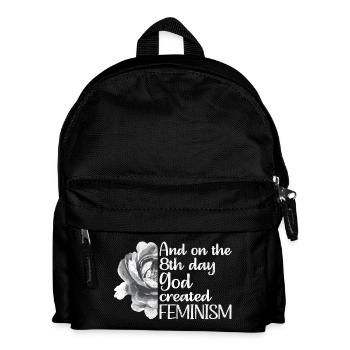 And on the 8th day God created Feminism - Kids' Backpack - black - Front