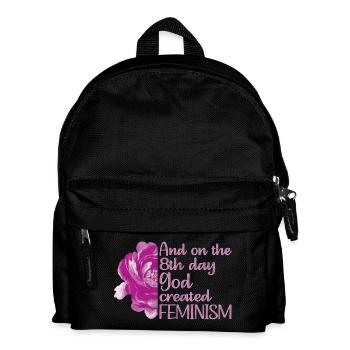 And on the 8th day God created Feminism - Kids' Backpack - black - Front