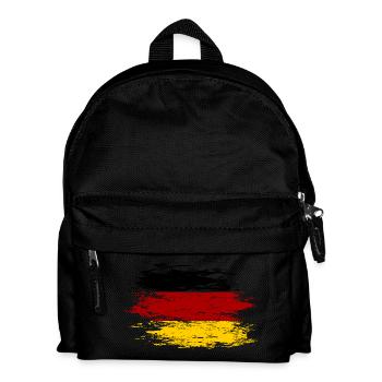 Deutschland Flagge used - Kinder Rucksack - Schwarz - Vorne