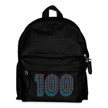 100. 100 YEARS. 100th ANNIVERSARY. 100 BIRTHDAY - Kids' Backpack - black - Front