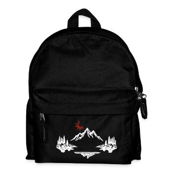 Weiße Berglandschaft - Kinder Rucksack - Schwarz - Vorne