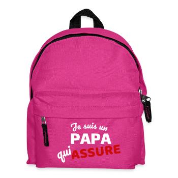 Ich bin ein Vater, der dafür sorgt, dass - Kinder Rucksack - Fuchsia - Vorne