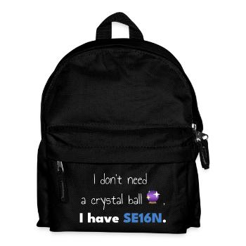 SAP-SE16N-CrystalBall - Kinder Rucksack - Schwarz - Vorne