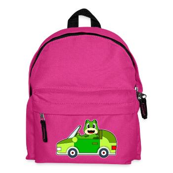 Frosch Auto - Kinder Rucksack - Fuchsia - Vorne