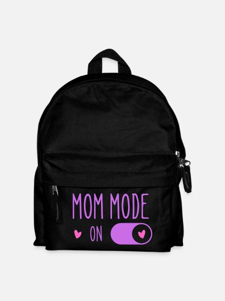 Aktiver Mom-Modus Lila - Kinder Rucksack - Schwarz