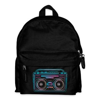 Magnétophone à cassettes au look néon lumineux des années 80 - Sac à dos Enfant - noir - Devant