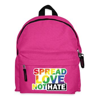 Love not Hate LGBTQ - Kinder Rucksack - Fuchsia - Vorne