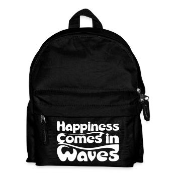 Waves of Happiness in Vintage Style - Kids' Backpack - black - Front