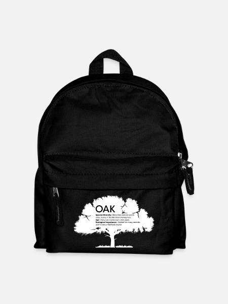 CHÊNES avec information Conservation de la nature Forêt d’arbres - Sac à dos Enfant - noir