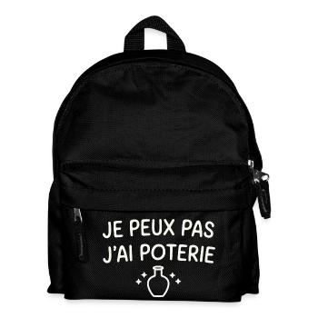 Je peux pas j ai Poterie - Sac à dos Enfant - noir - Devant