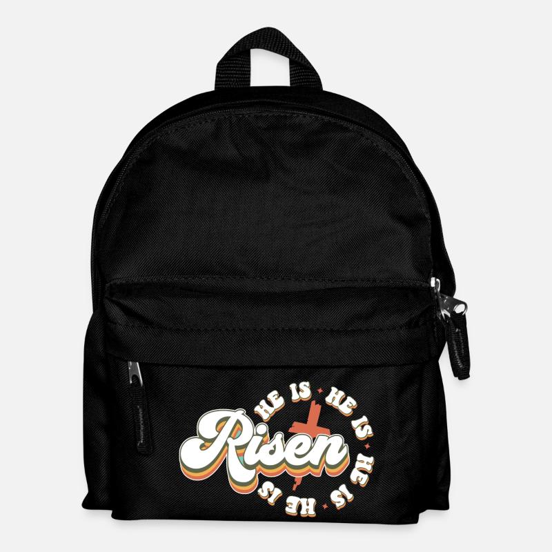 He is Risen - Kids' Backpack - black
