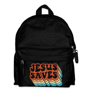 Jesus Saves - Kids' Backpack - black - Front