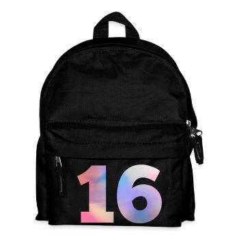 Numéro 16 coloré - Sac à dos Enfant - noir - Devant