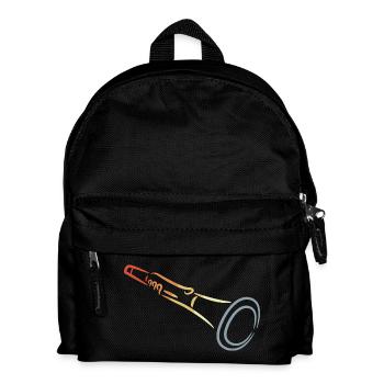 Clarinet Drawing - Kids' Backpack - black - Front