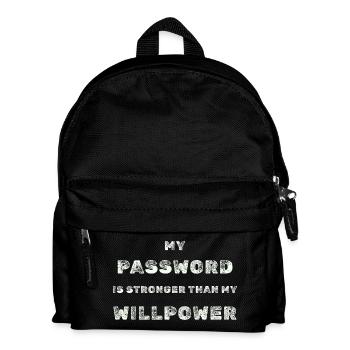 Starkes Passwort – IT Humor Tee - Kinder Rucksack - Schwarz - Vorne