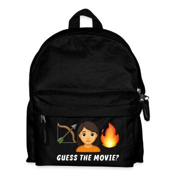 Wild Adventure Illustration with Feminist Theme - Kids' Backpack - black - Front