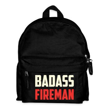 Combatant firefighter badass - Kids' Backpack - black - Front