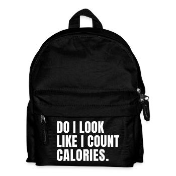 funny bodybuilder Do I Look Like I Count Calories  - Kids' Backpack - black - Front