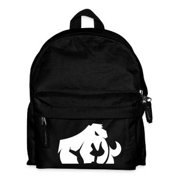 Modernes Mammut – Stylisches Eiszeit-Design - Kinder Rucksack - Schwarz - Vorne