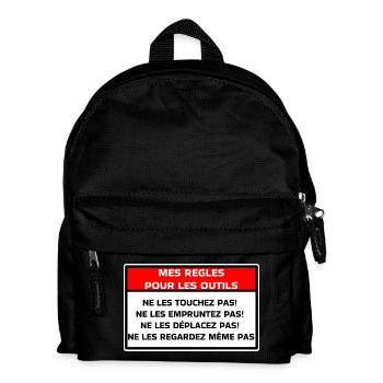 Mes règles pour les outils - Sac à dos Enfant - noir - Devant