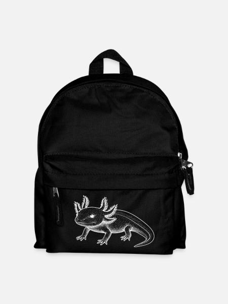 Axolotl Line Style – White - Kids' Backpack - black
