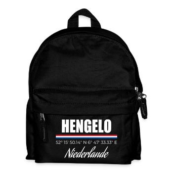 Hengelo - Kinder Rucksack - Schwarz - Vorne