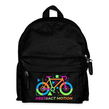Neon Abstract Bicycle Motion - Kids' Backpack - black - Front