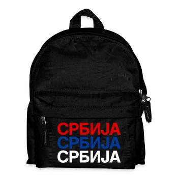 Drapeau serbe Serbien - Sac à dos Enfant - noir - Devant