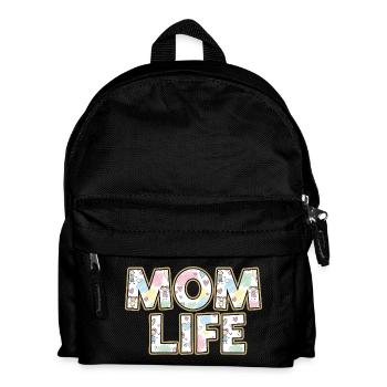 Mom Life Pastel Hearts Scribble - Kids' Backpack - black - Front