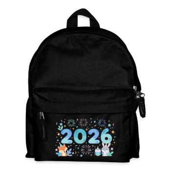 Silvester-Feier-Design 2026 - Kinder Rucksack - Schwarz - Vorne