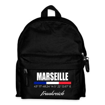 Marseille - Kinder Rucksack - Schwarz - Vorne