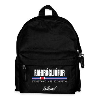 Fjaðrárgljúfur - Kids' Backpack - black - Front